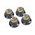 Kit com 4 Knobs Piramidal Hat Gibson PRMK020 Preto/Dourado - Imagem 1