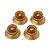 Kit com 4 Knobs Piramidal Hat Gibson PRHK020 Dourado - Imagem 1