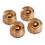 Kit com 4 Knobs Speed Redondo Gibson PRSK020 Dourado - Imagem 1