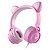 Fone de Ouvido Headset Kitty Ear KE120R Orelha de Gato Rosa - Imagem 1