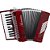 Acordeão Thommasi TA-4803 48 Baixos 26 Teclas Vermelho - Imagem 1
