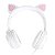 Fone De Ouvido Headset Kitty Ear - Orelha De Gato Branco Com Microfone Cabo 1.2m Plug P2 Estereo P3 - Ke110b - Imagem 3