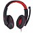 Fone De Ouvido Headset Gamer V Blade Ii P2 Estéreo Com Microfone Retrátil E Ajuste De Haste - Preto Com Vermelho - Imagem 1