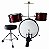 Bateria Infantil 2T New York Vinho C/ Banco e Pedal Completa - Imagem 3