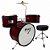 Bateria Infantil 2T New York Vinho C/ Banco e Pedal Completa - Imagem 2