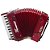 Acordeon Thommasi 8 Baixos 22 Teclas TA 822 Vermelho - Imagem 1