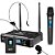 Microfone Duplo Skp UHF-700PRO Sem Fio Digital Wireless - Imagem 1