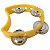 Kit 4 Pandeiros Meia Lua Infantil New York Cor Azul, Amarelo, Verde, Vermelho - Imagem 3
