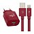 Kit Cabo Usb Tipo-C + Carregador Emborrachado Elg Vermelho - Imagem 1