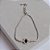 Pulseira em ródio branco com Pedra Black - Imagem 1