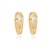 Brinco KAF com Zircônias irregulares - Banhado em ouro amarelo 18k - Imagem 1