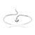 Bracelete KAF Serpente Cravejado - Banhado em ródio branco - Imagem 1
