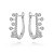 Brinco KAF Argola Dots - Banhada em ródio branco - Imagem 1