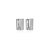 Brinco KAF Argola Retangular Mini - Banhado em ródio branco - Imagem 1