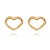 Brinco KAF Coração Vazado Slim - Banhado em ouro amarelo 18k - Imagem 1