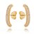 Brinco KAF Ear Hook Micro Cravações - Banhado em ouro amarelo 18k - Imagem 1