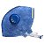 Máscara Respirador KSN PFF2 Azul C/ Válvula - Imagem 1