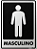 Placa Sinalização - Banheiro Masculino - Imagem 1