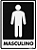 Placa Sinalização - Banheiro Masculino - Imagem 2