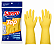 Kit 5 Pares Luva em Látex Reforçada Amarela - SANRO - Imagem 1