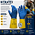 Kit 12 Luva neoprene e látex Limpeza Resistente química - Imagem 3