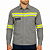 CAMISA NR10 CINZA COM REF VERDE MLV - Imagem 1