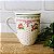 Caneca De Cha Rose Porcelana Rosa E Branca 310ml - Imagem 1