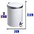 Lixeira Com Pedal Plastico Branca 12l - Imagem 2