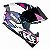 CAPACETE BIEFFE B-12 KF BRANCO PER/ROXO - Imagem 1