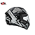 Capacete Peels Spike II 1ST Preto com Prata Brilho - Imagem 1