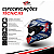 Capacete Peels Icon Tokyo Lançamento Azul Fosco e Branco Prateado C/ Óculos Interno - Imagem 4