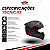 Capacete Peels Icon Pro Fast Com Óculos Interno Preto Fosco e Vermelho - Imagem 4