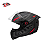 Capacete Peels Icon Pro Fast Com Óculos Interno Preto Fosco e Vermelho - Imagem 1