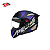 Capacete Peels Icon pro Fusion Azul/ Roxo C/ Óculos Interno - Imagem 1