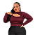 Cropped Gringo Plus Size Manga Longa com Decote Assimétrico EXG 48/52 - Imagem 2