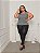 Blusa Xadrez e Cores Lisas Plus Size Alças Largas com Babados EXG Veste 48/52 - Imagem 4