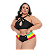 Biquíni Reggae Decote Cruzado Slim e Plus Size P, M, G, GG, EXG - Imagem 3