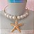 Choker Dourado com Pingente e Pérolas Concha, Coral ou Estrela do Mar - Imagem 6