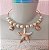 Choker Dourado com Pingente e Pérolas Concha, Coral ou Estrela do Mar - Imagem 7