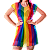 Blusão em Tule Transparente Colorido Arco Íris Slim e Plus Size - Imagem 4