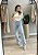 CALÇA JEANS WIDE LEG LAVAÇÃO CLARA - Imagem 1