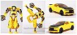Boneco com caixa original Transformers Bumblebee Camaro Amarelo Estrela Preta Action Figures Deformation Tycoon 19cm - Imagem 7