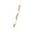 Piteira para narguile Zenith River Branco com dourado - Imagem 2
