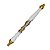 Piteira para narguile Zenith River Branco com dourado - Imagem 1
