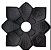 Prato narguile Diamond grande Preto - Imagem 1