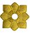 Prato narguile Diamond grande Dourado - Imagem 1