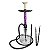 Narguile Alfarid Storm Respiro no Prato Medio Completo Roxo - Imagem 1
