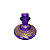 Vaso narguile Pequeno Aladim Roxo com dourado - Imagem 3