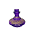 Vaso narguile Pequeno Aladim Roxo com dourado - Imagem 2