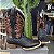 Bota Texana Avestruz Franca Boots Preta - Imagem 1